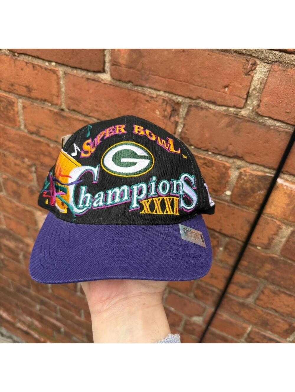 vintage Green Bay Packer Super Bowl XXXI champions hat 90s
